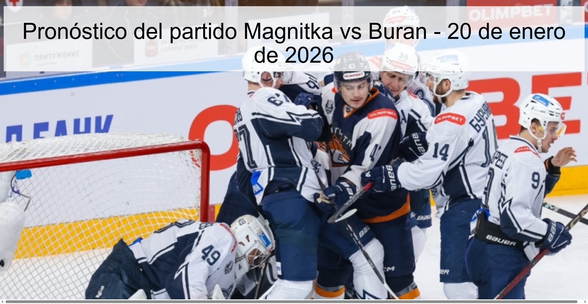 Pronóstico del partido Magnitka vs Buran - 20 de enero de 2026
