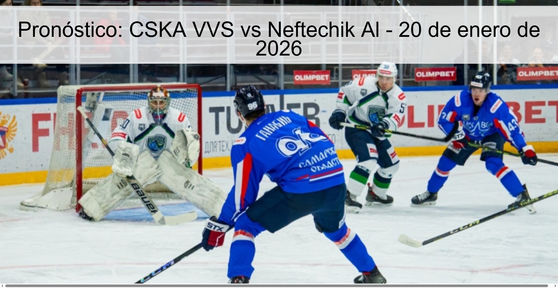 Prediction: CSKA VVS vs Neftechik Al – January 20, 2026