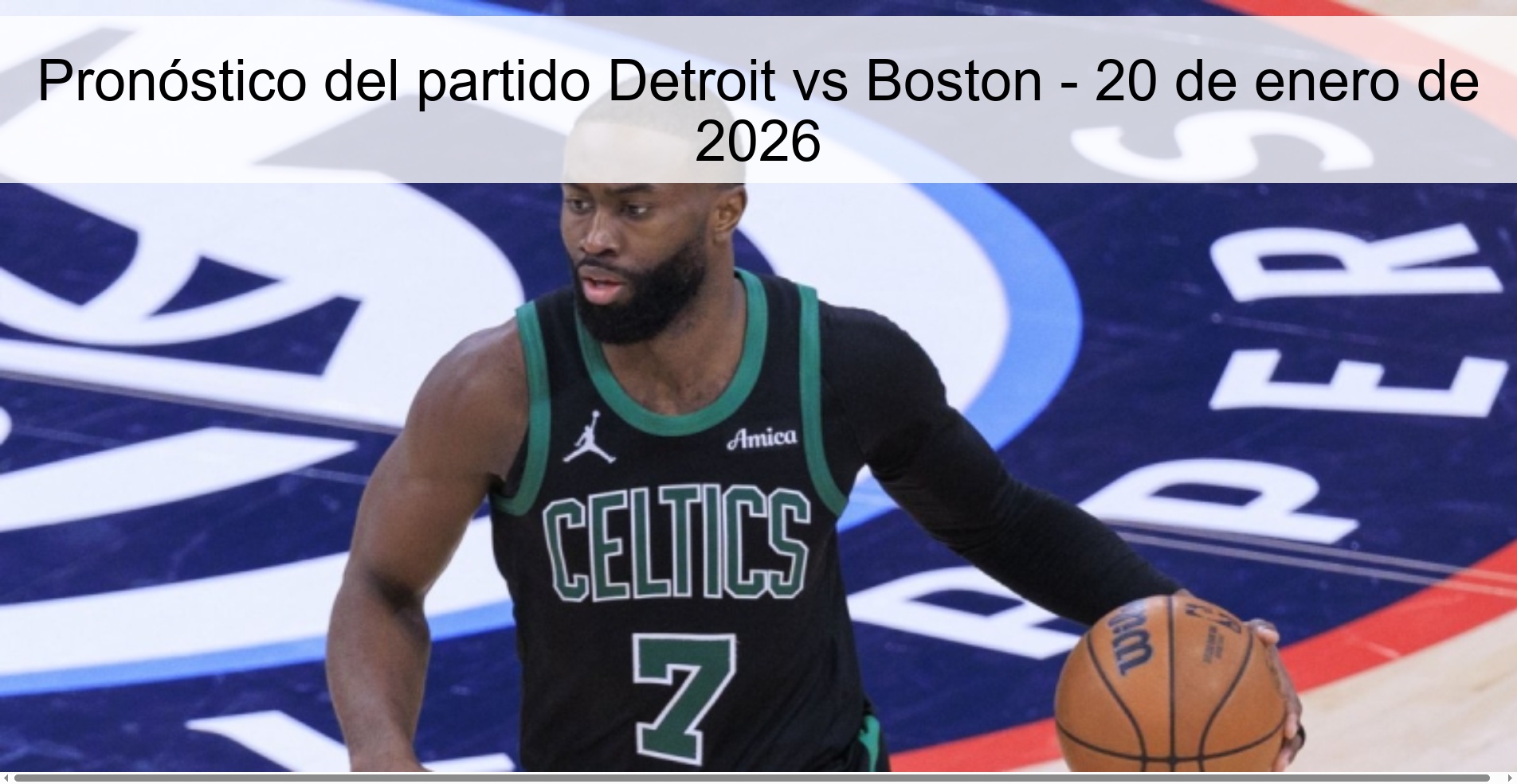 Detroit vs Boston Prediction – January 20, 2026
