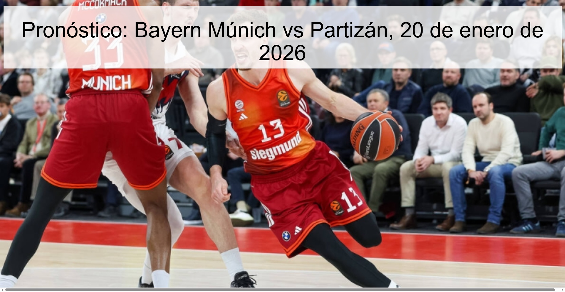 Pronóstico: Bayern Múnich vs Partizán, 20 de enero de 2026