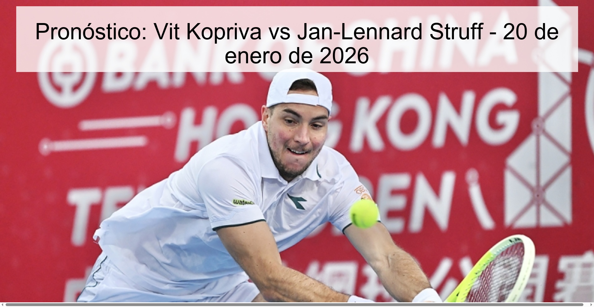 Prediction: Vit Kopriva vs Jan-Lennard Struff – January 20, 2026