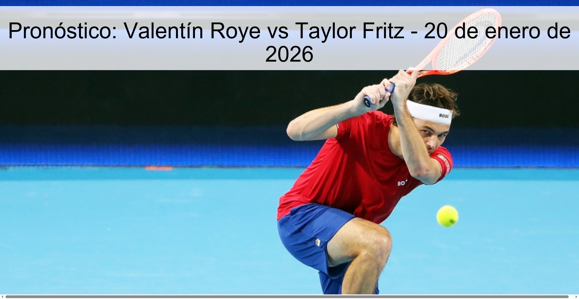 Pronóstico: Valentín Roye vs Taylor Fritz - 20 de enero de 2026