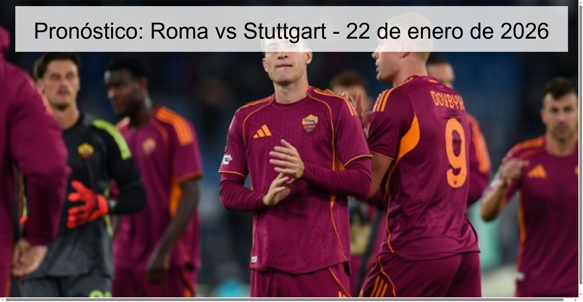 Pronóstico: Roma vs Stuttgart - 22 de enero de 2026