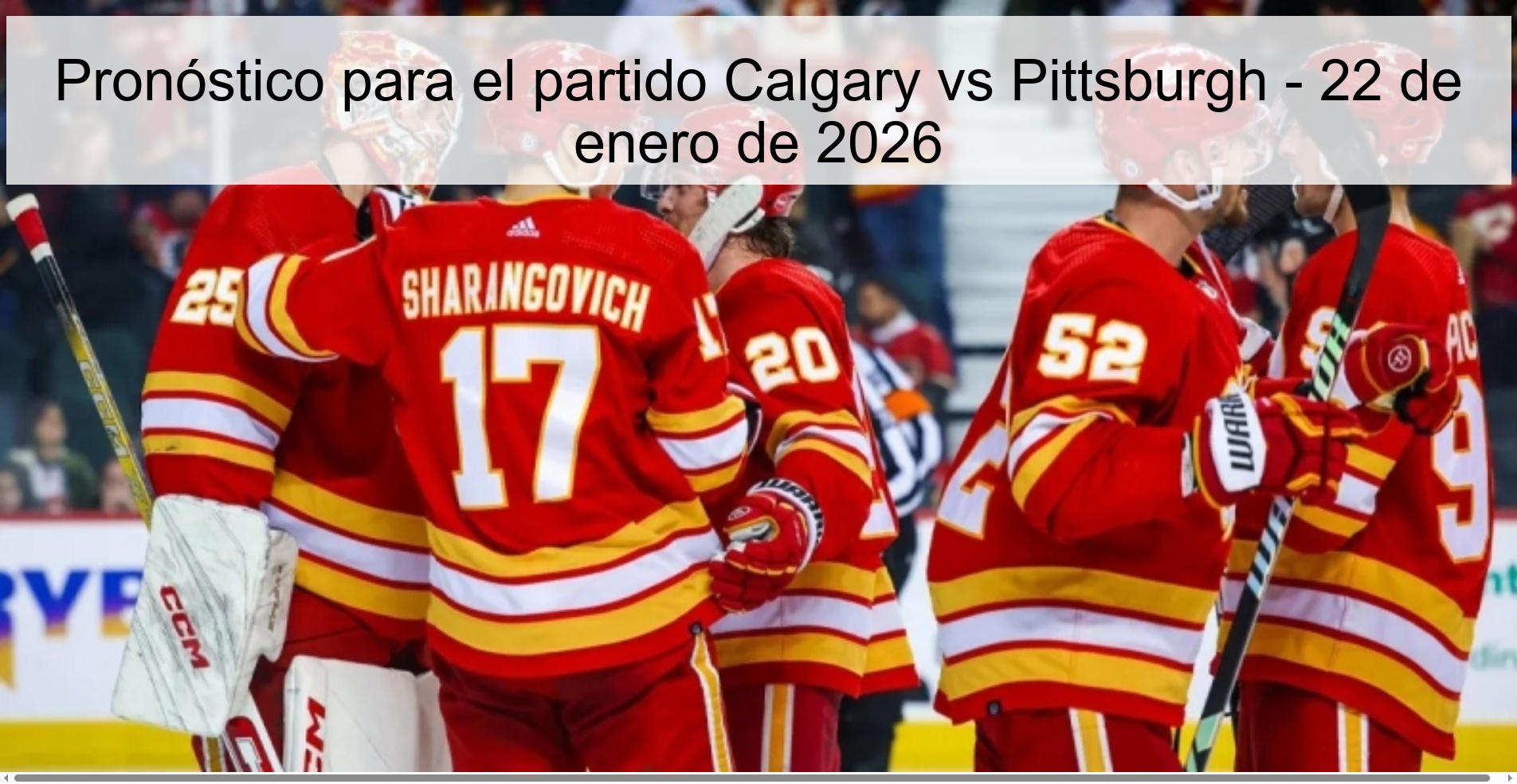 Prediction for the Calgary vs Pittsburgh match - January 22, 2026