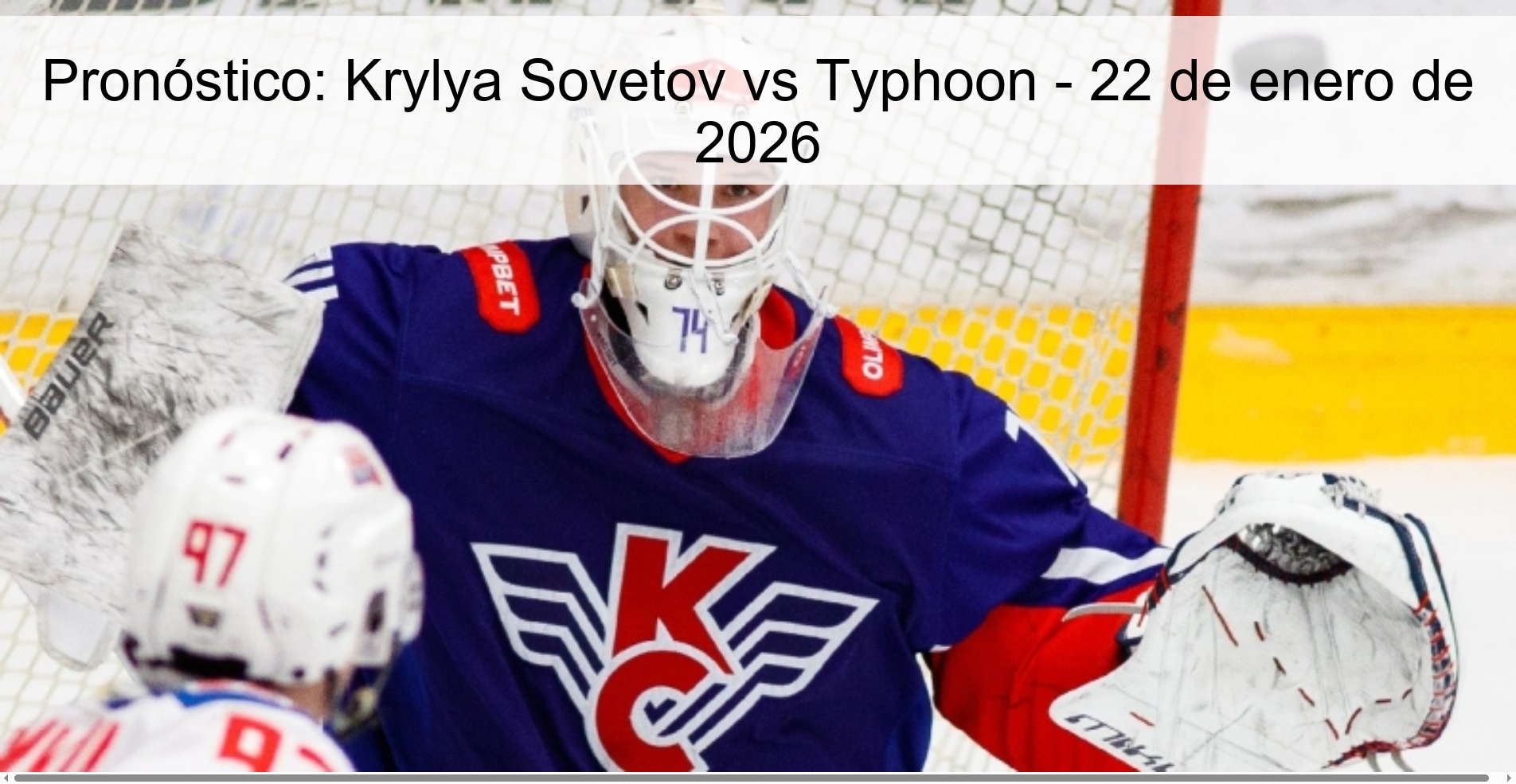 Prediction: Krylya Sovetov vs Typhoon – January 22, 2026
