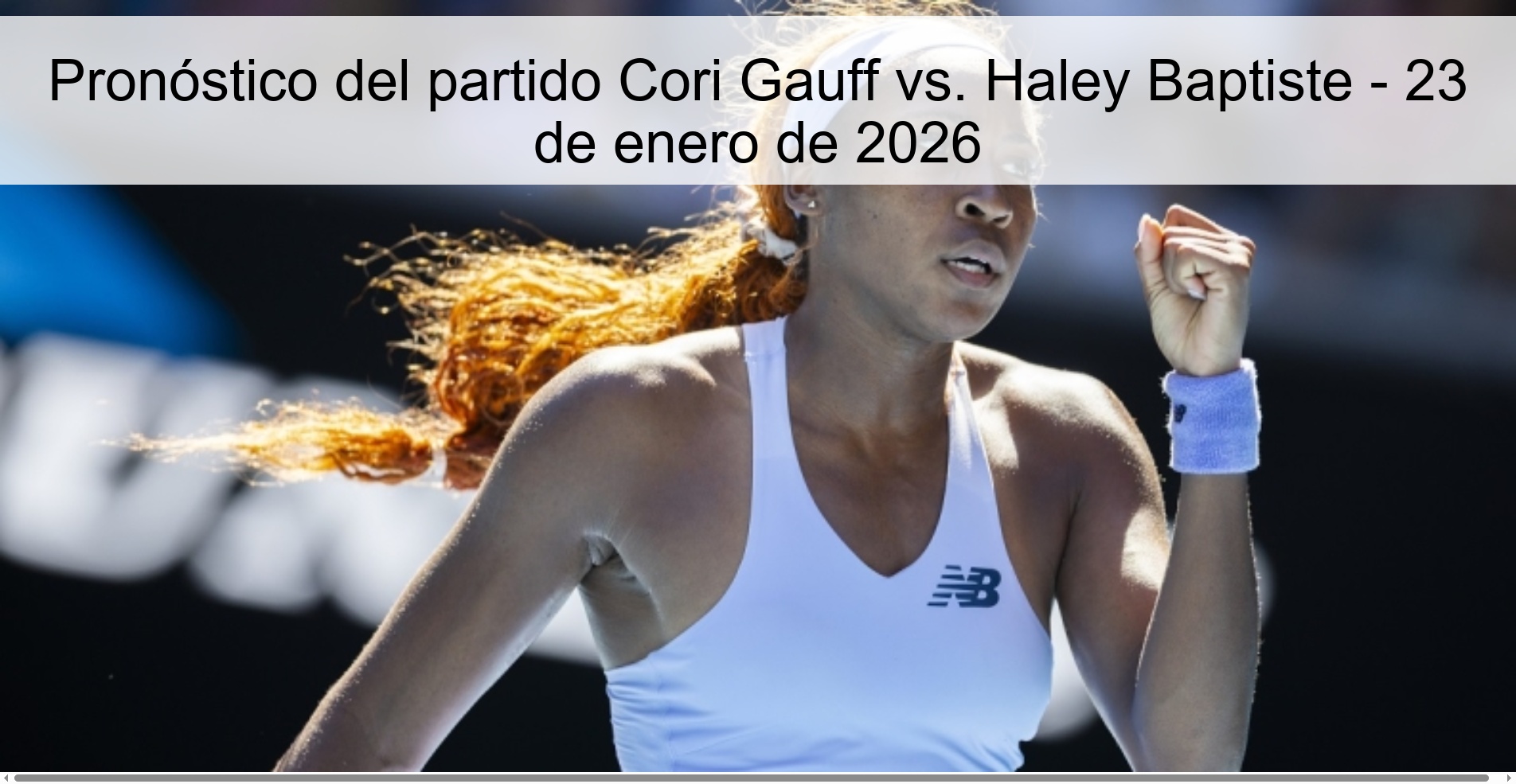 Cori Gauff vs. Match Prediction Haley Baptiste – January 23, 2026