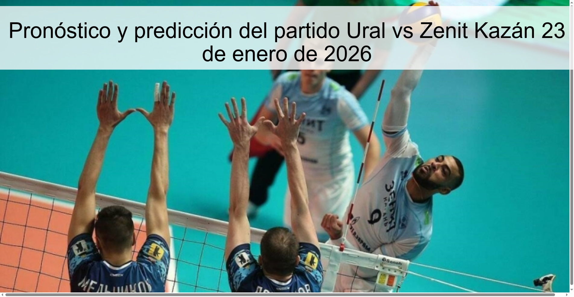 Pronóstico y predicción del partido Ural vs Zenit Kazán 23 de enero de 2026