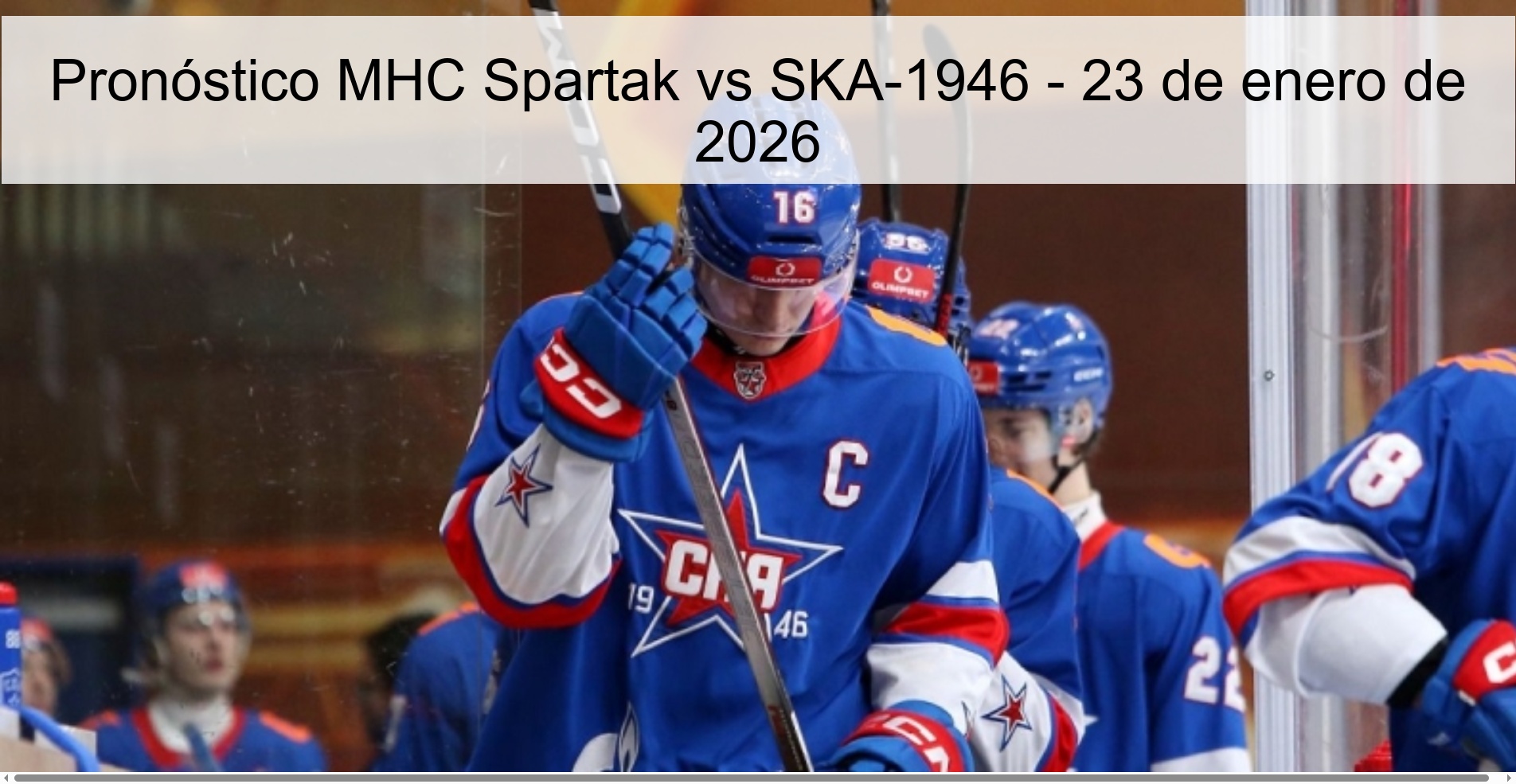 Pronóstico MHC Spartak vs SKA-1946 - 23 de enero de 2026