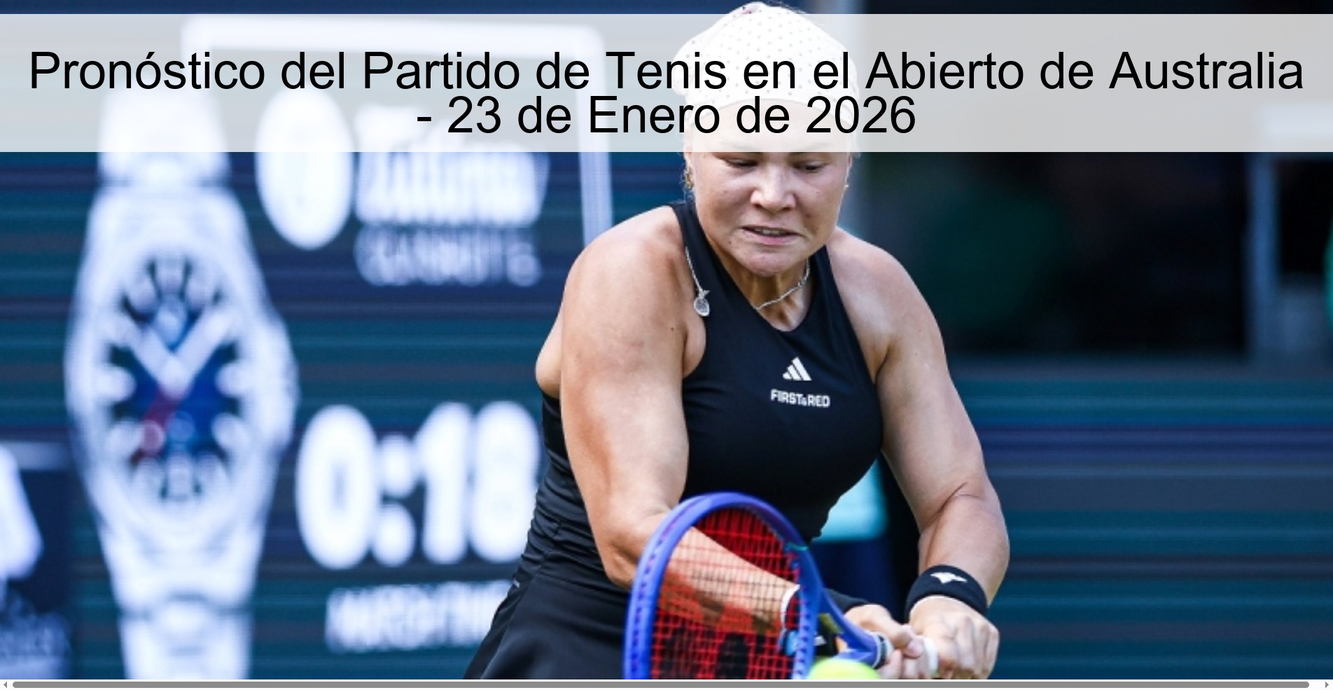 Tennis Match Prediction at the Australian Open - January 23, 2026