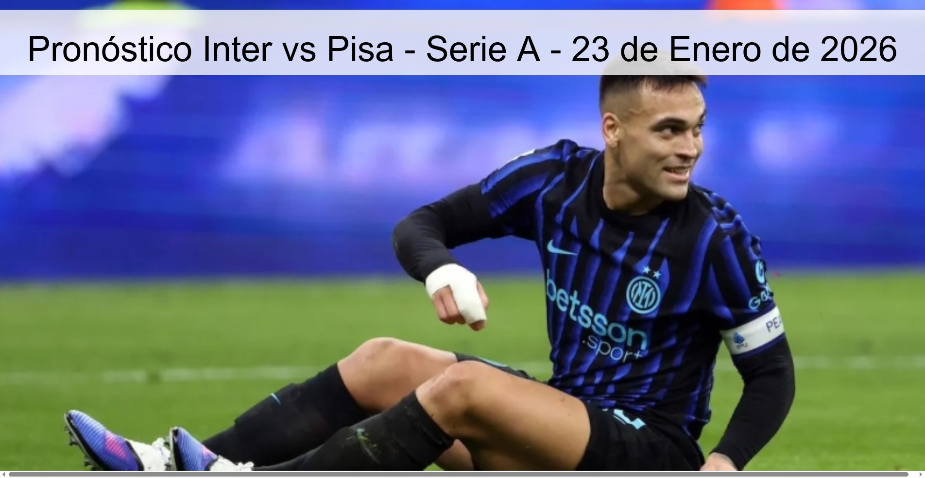 Pronóstico Inter vs Pisa - Serie A - 23 de Enero de 2026