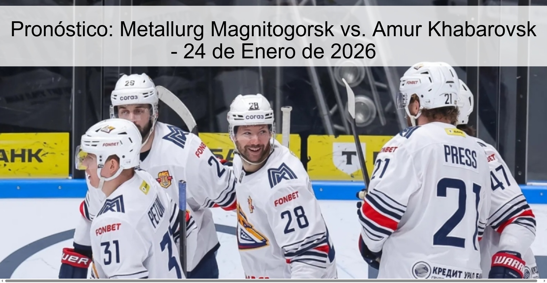 Prediction: Metallurg Magnitogorsk vs. Amur Khabarovsk - January 24, 2026