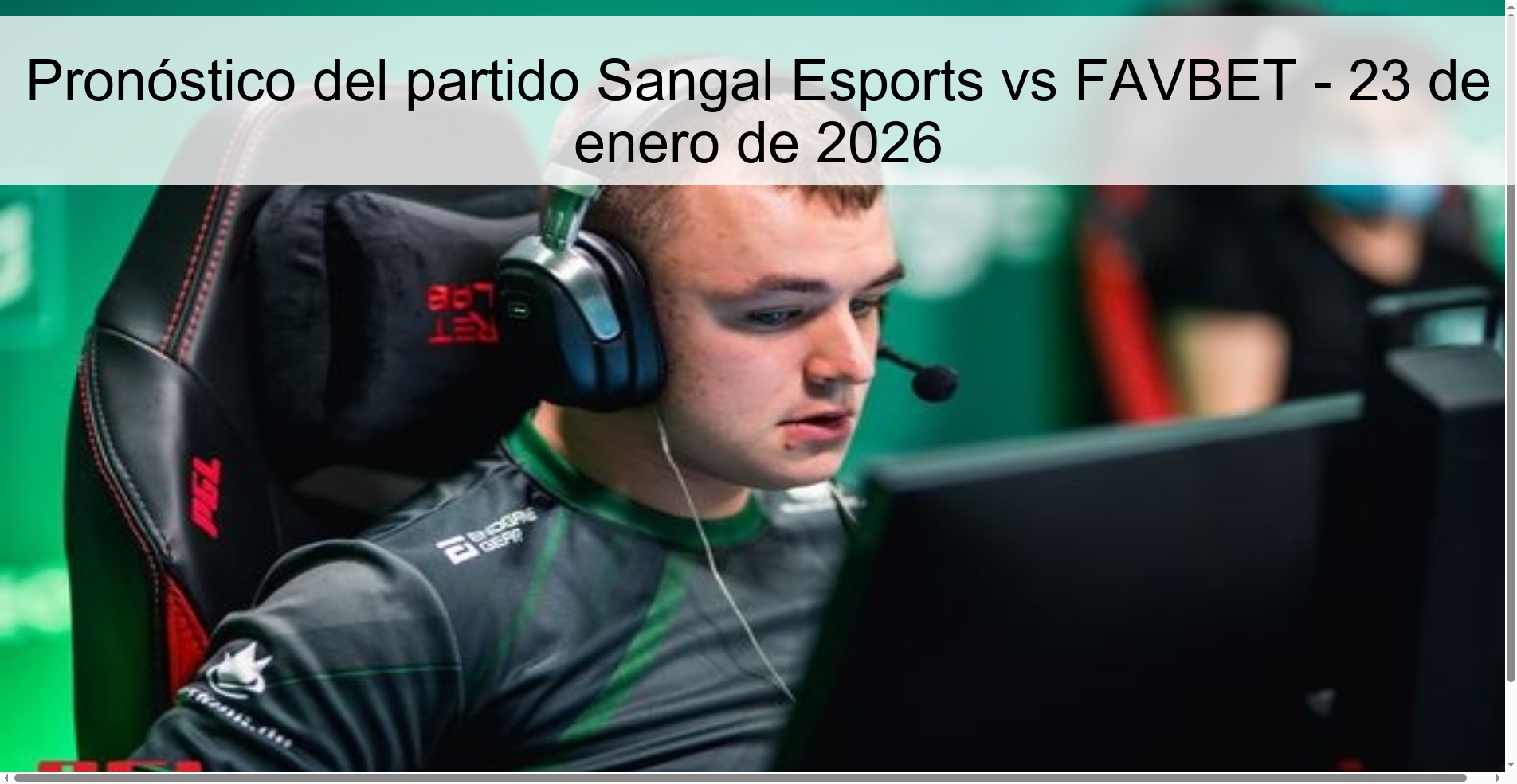 Sangal Esports vs FAVBET Prediction – January 23, 2026