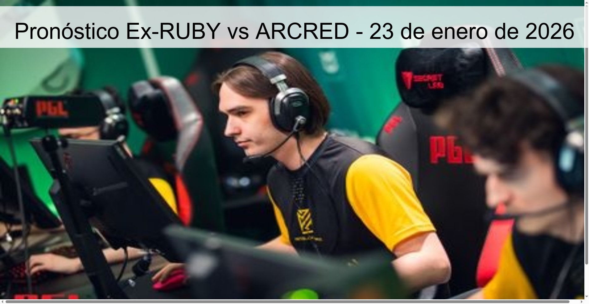 Pronóstico Ex-RUBY vs ARCRED - 23 de enero de 2026