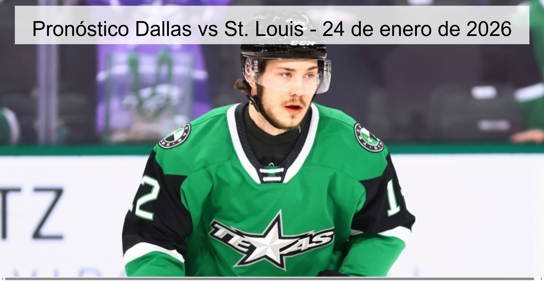 Pronóstico Dallas vs St. Louis - 24 de enero de 2026