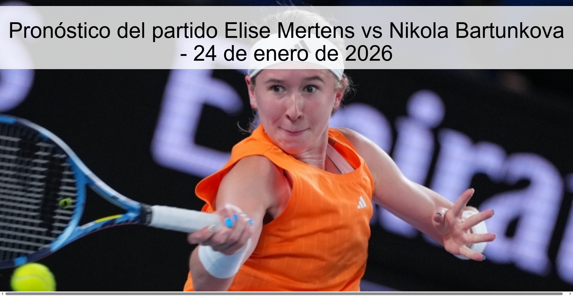 Elise Mertens vs Nikola Bartunkova Prediction – January 24, 2026