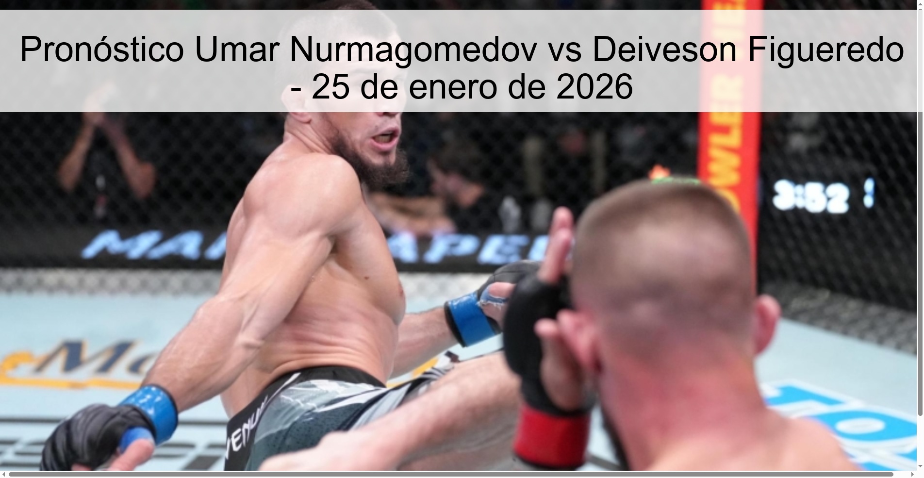 Umar Nurmagomedov vs Deiveson Figueredo Prediction – January 25, 2026