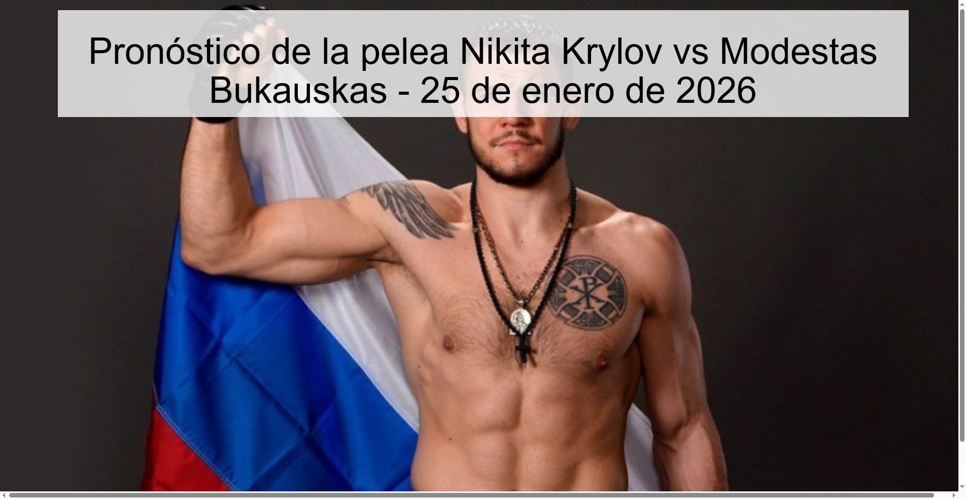 Nikita Krylov vs Modestas Bukauskas Fight Prediction – January 25, 2026