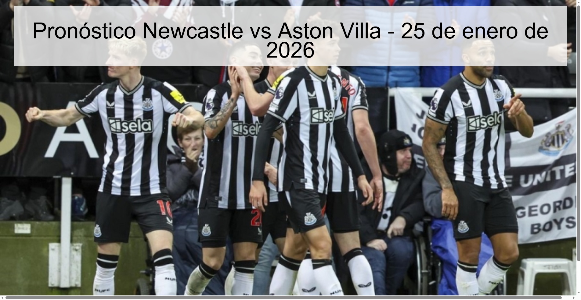 Newcastle vs Aston Villa Prediction – January 25, 2026