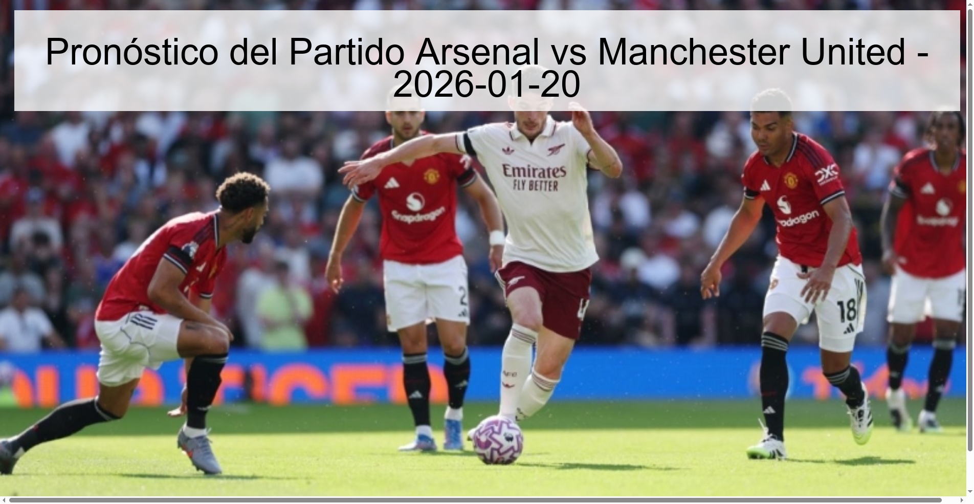 Arsenal vs Manchester United Match Prediction - 2026-01-20