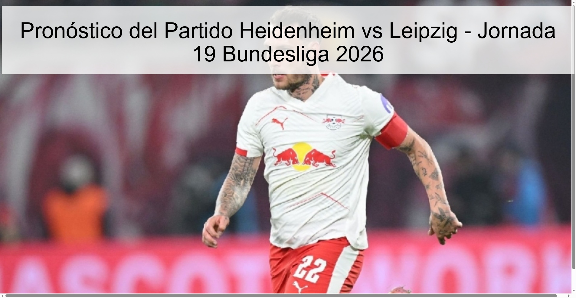 Heidenheim vs Leipzig Match Prediction - Matchday 19 Bundesliga 2026