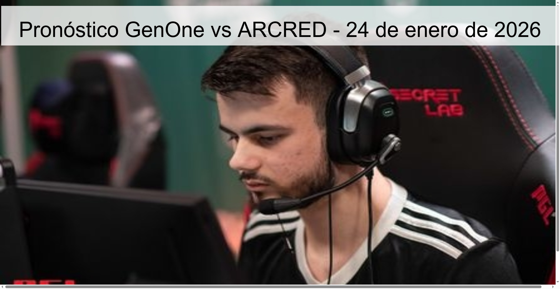 GenOne vs ARCRED Prediction – January 24, 2026