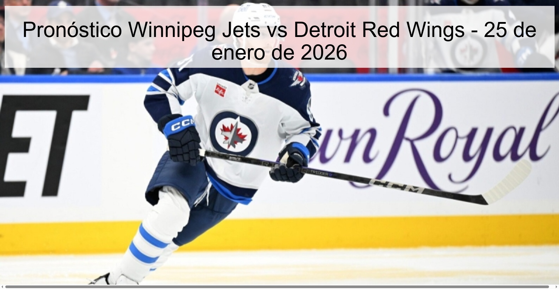 Winnipeg Jets vs Detroit Red Wings Prediction – January 25, 2026