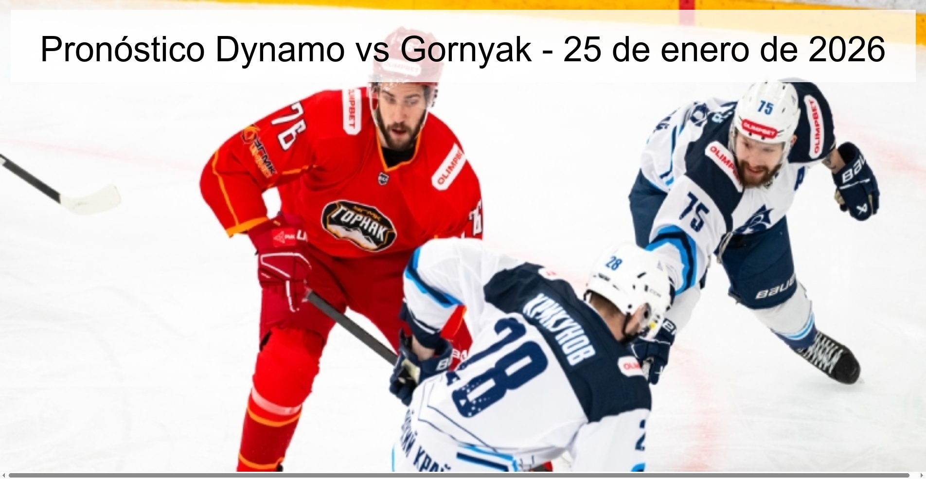 Dynamo vs Gornyak Prediction – January 25, 2026