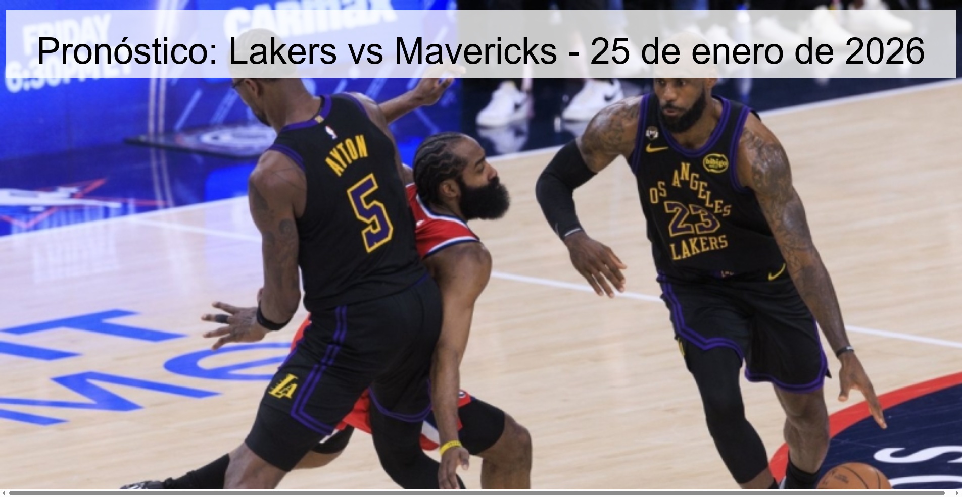 Pronóstico: Lakers vs Mavericks - 25 de enero de 2026