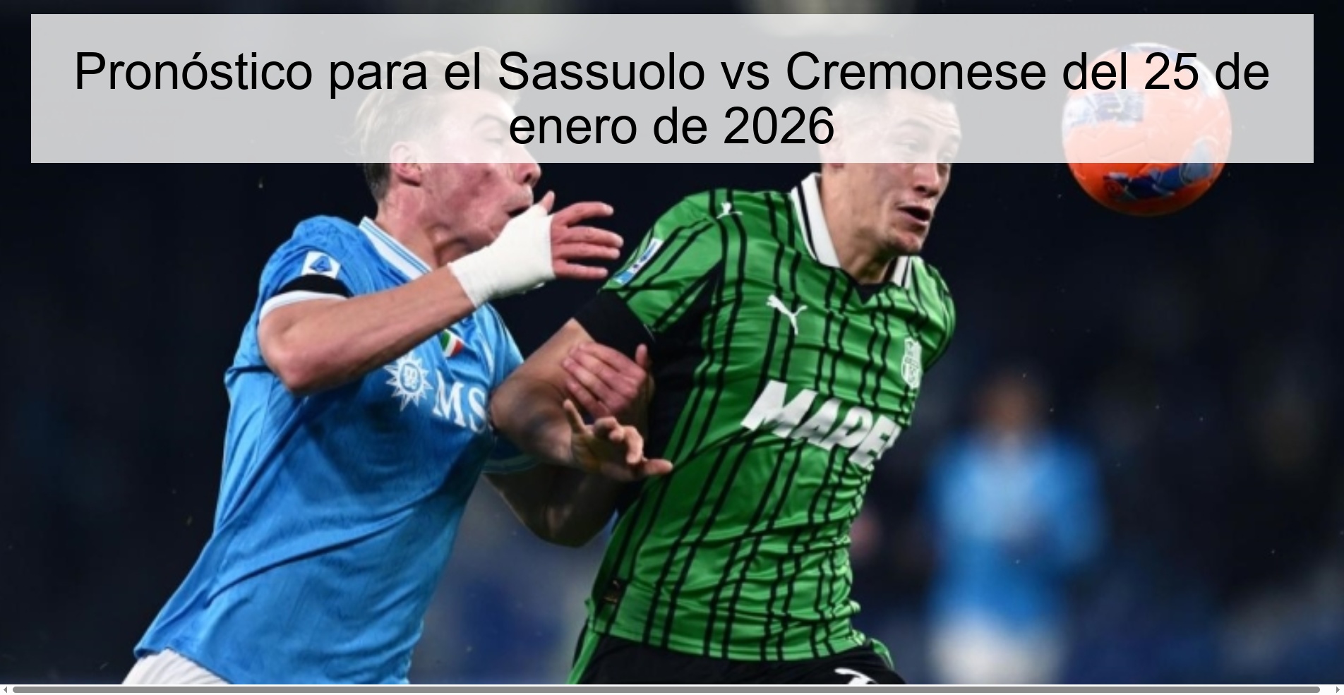 Prediction for Sassuolo vs Cremonese on January 25, 2026