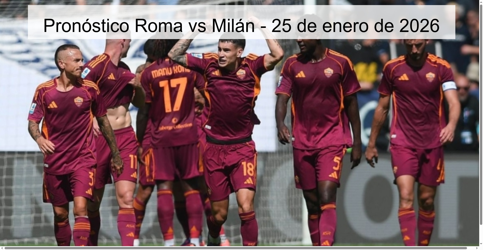Rome vs Milan Prediction – January 25, 2026