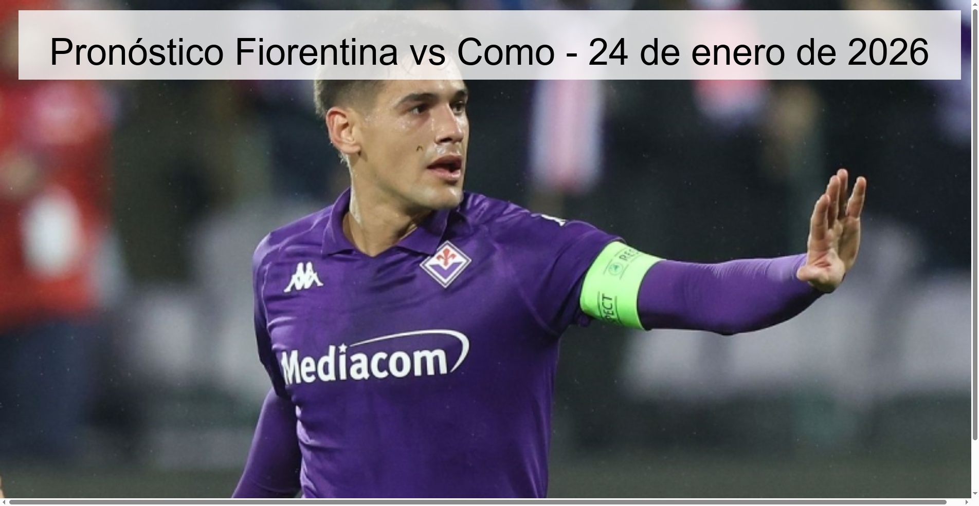 Pronóstico Fiorentina vs Como - 24 de enero de 2026
