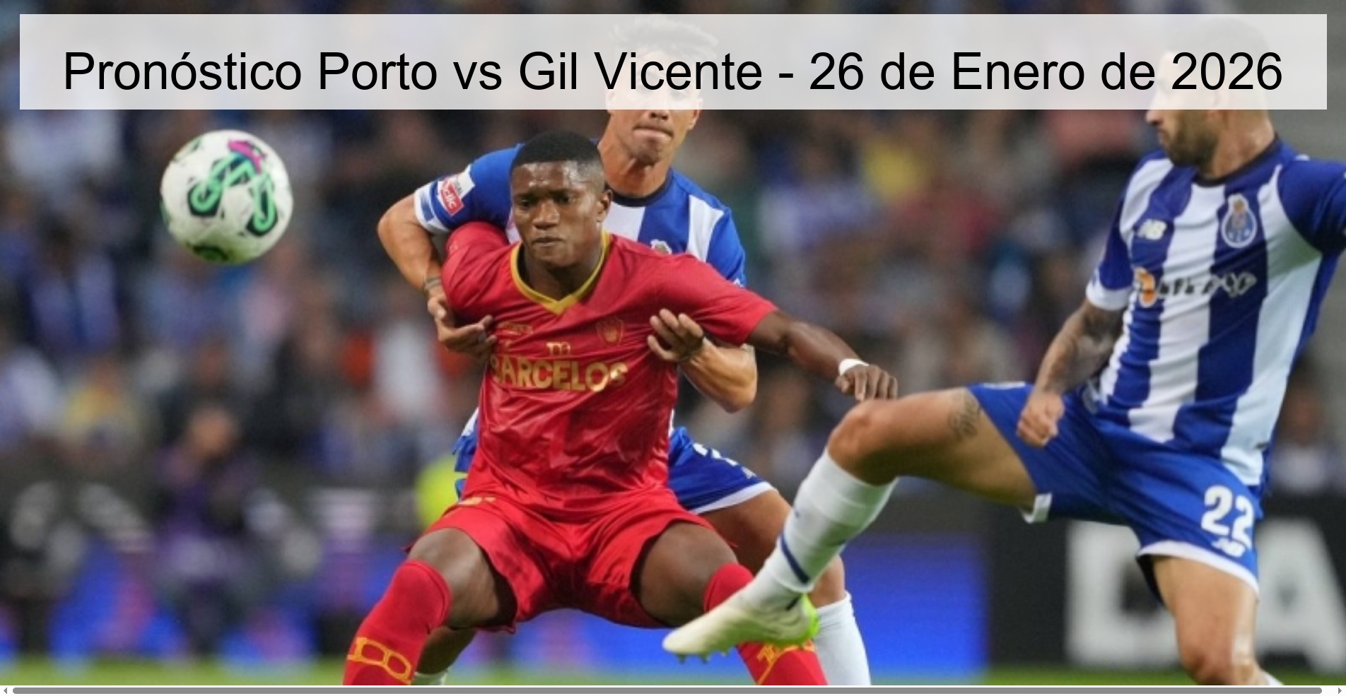 Porto vs Gil Vicente Prediction - January 26, 2026