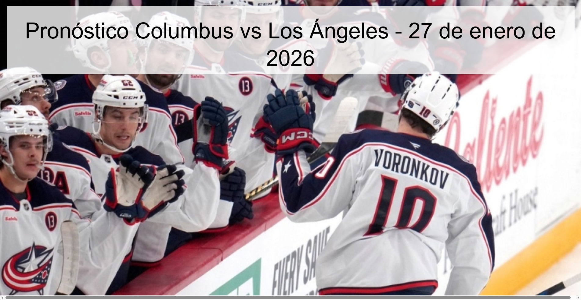 Columbus vs Los Angeles Prediction – January 27, 2026