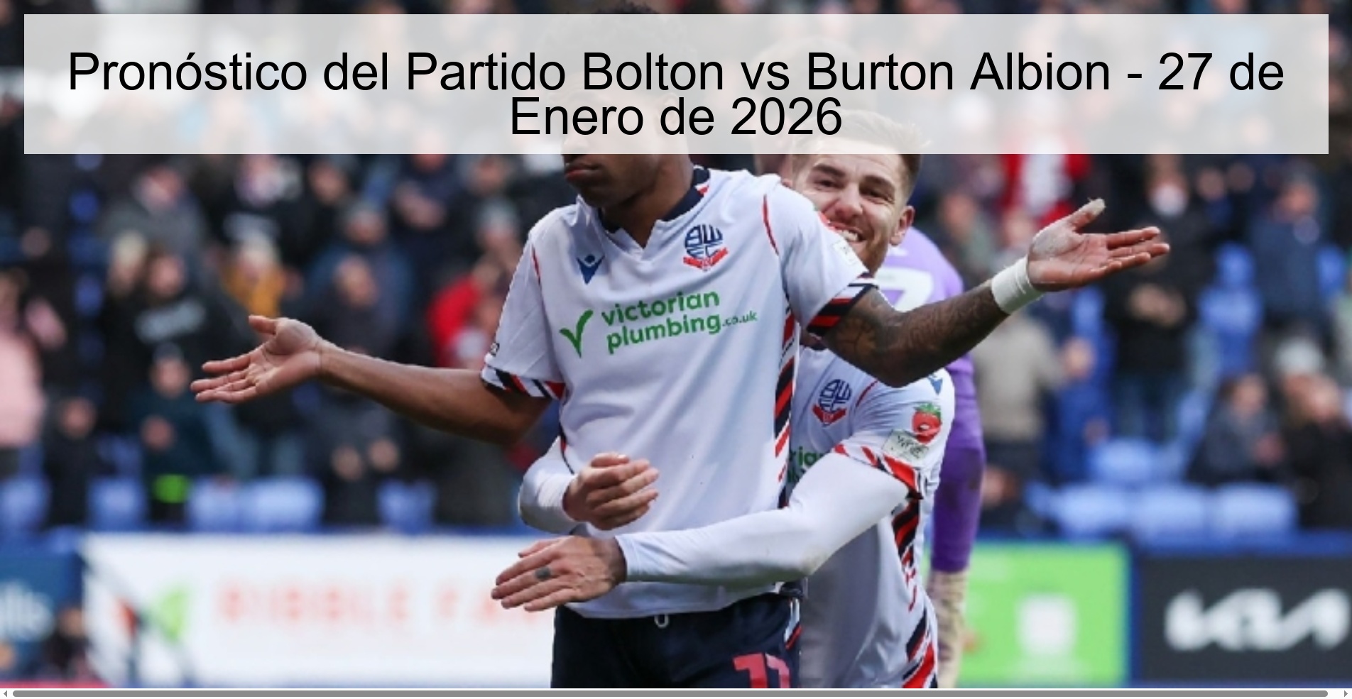 Bolton vs Burton Albion Prediction – January 27, 2026 Bolton vs Burton Albion Prediction – January 27, 2026