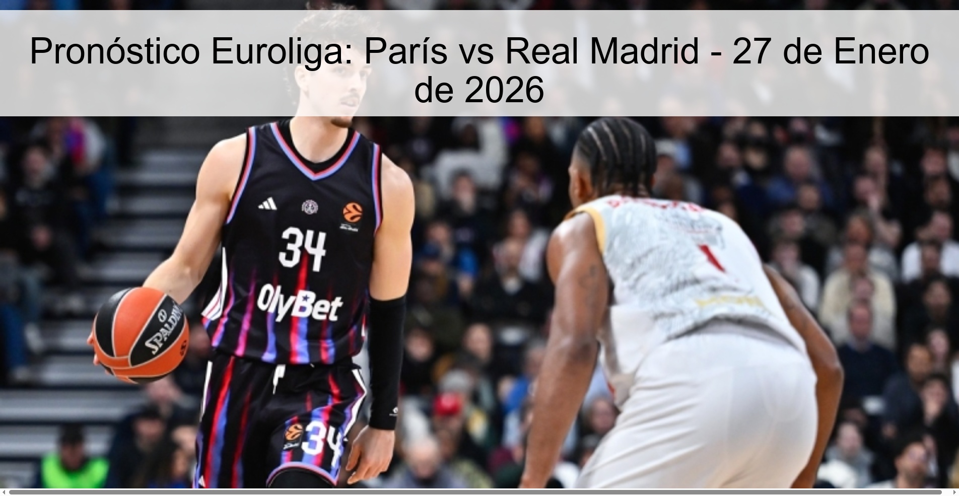 Pronóstico Euroliga: París vs Real Madrid - 27 de Enero de 2026
