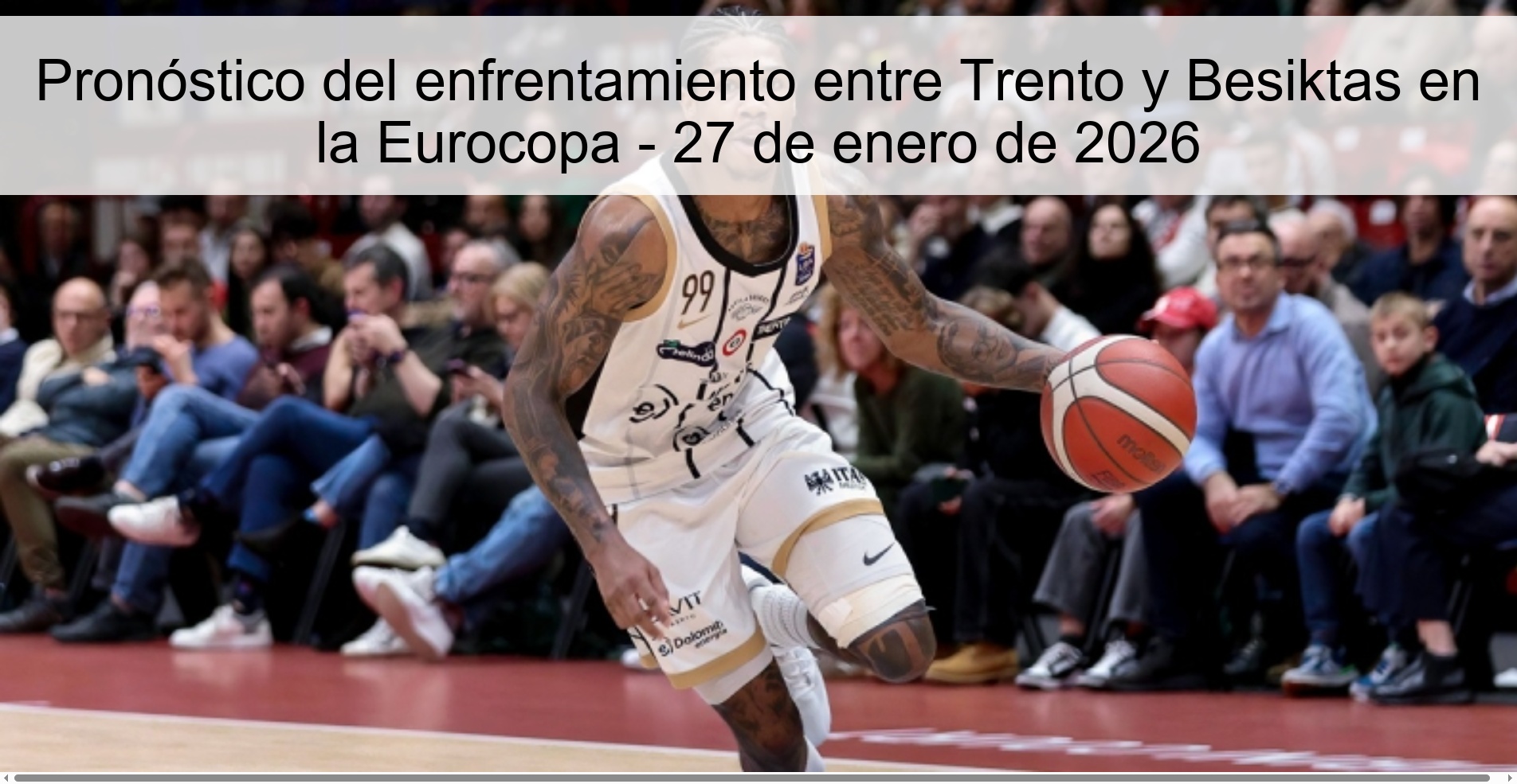 Prediction of the confrontation between Trento and Besiktas in the Euro Cup - January 27, 2026