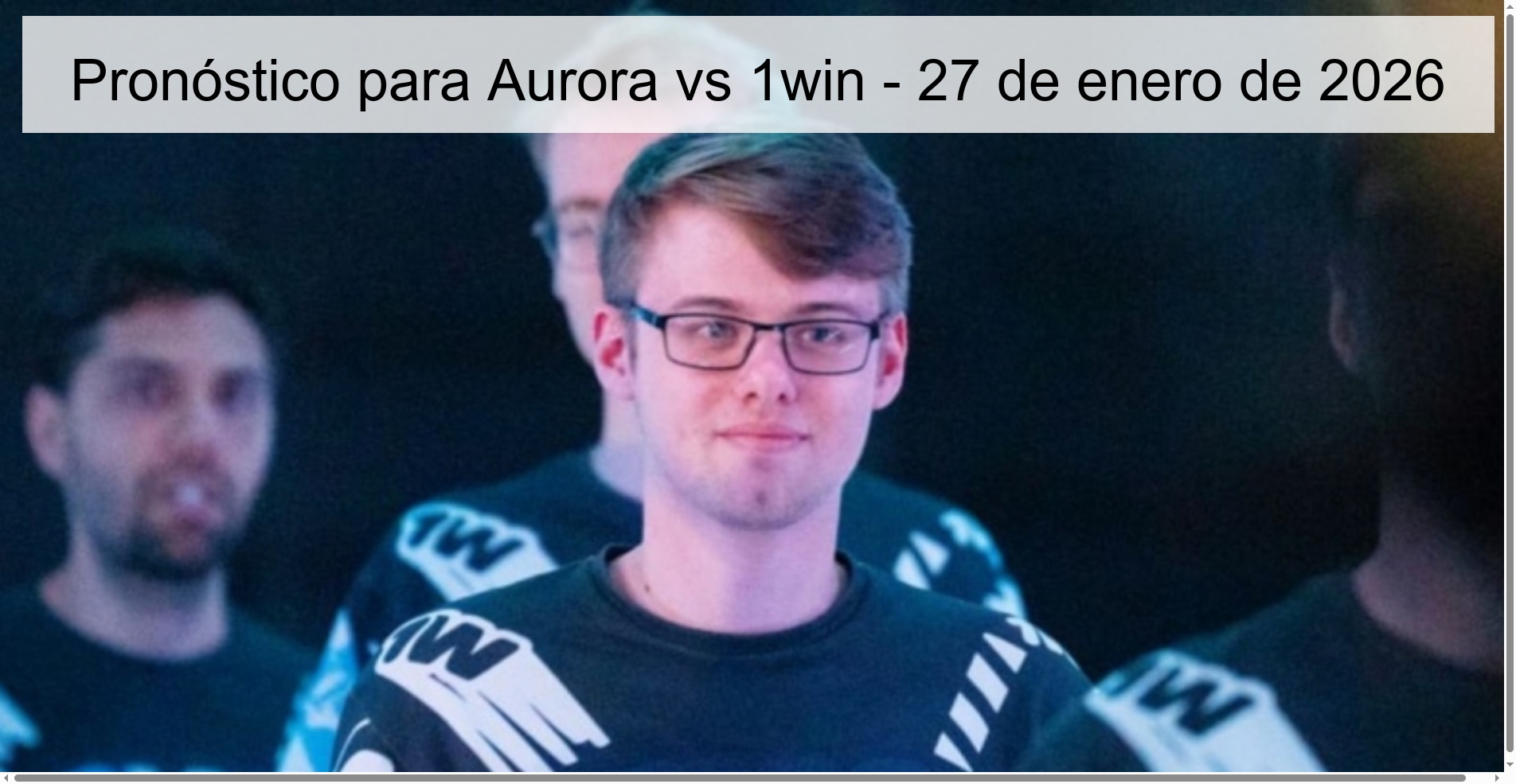 Prediction for Aurora vs 1win – January 27, 2026