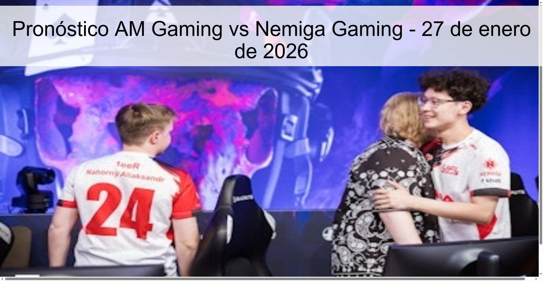 AM Gaming vs Nemiga Gaming Prediction – January 27, 2026