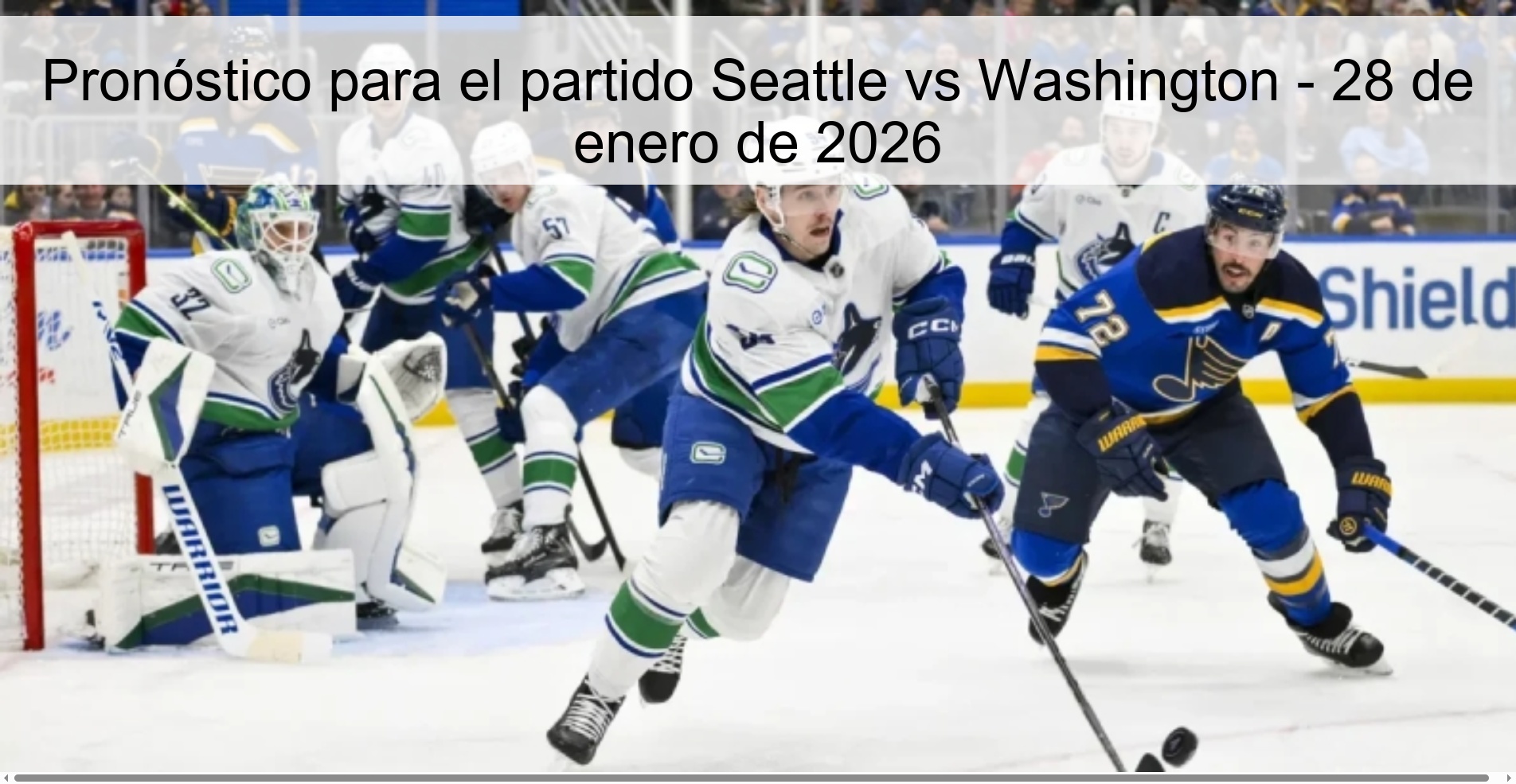 Prediction for the Seattle vs Washington match - January 28, 2026