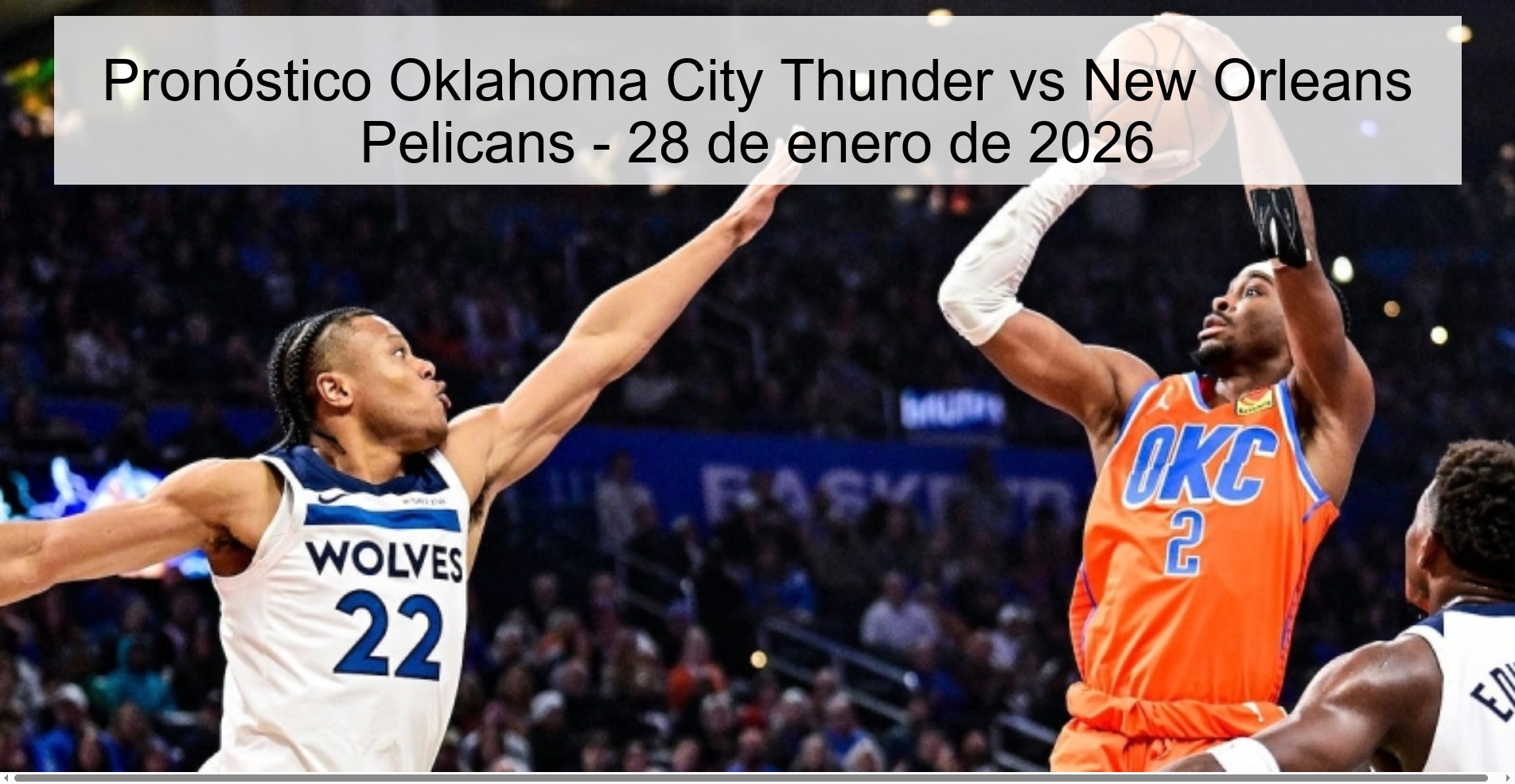Oklahoma City Thunder vs New Orleans Pelicans Prediction – January 28, 2026