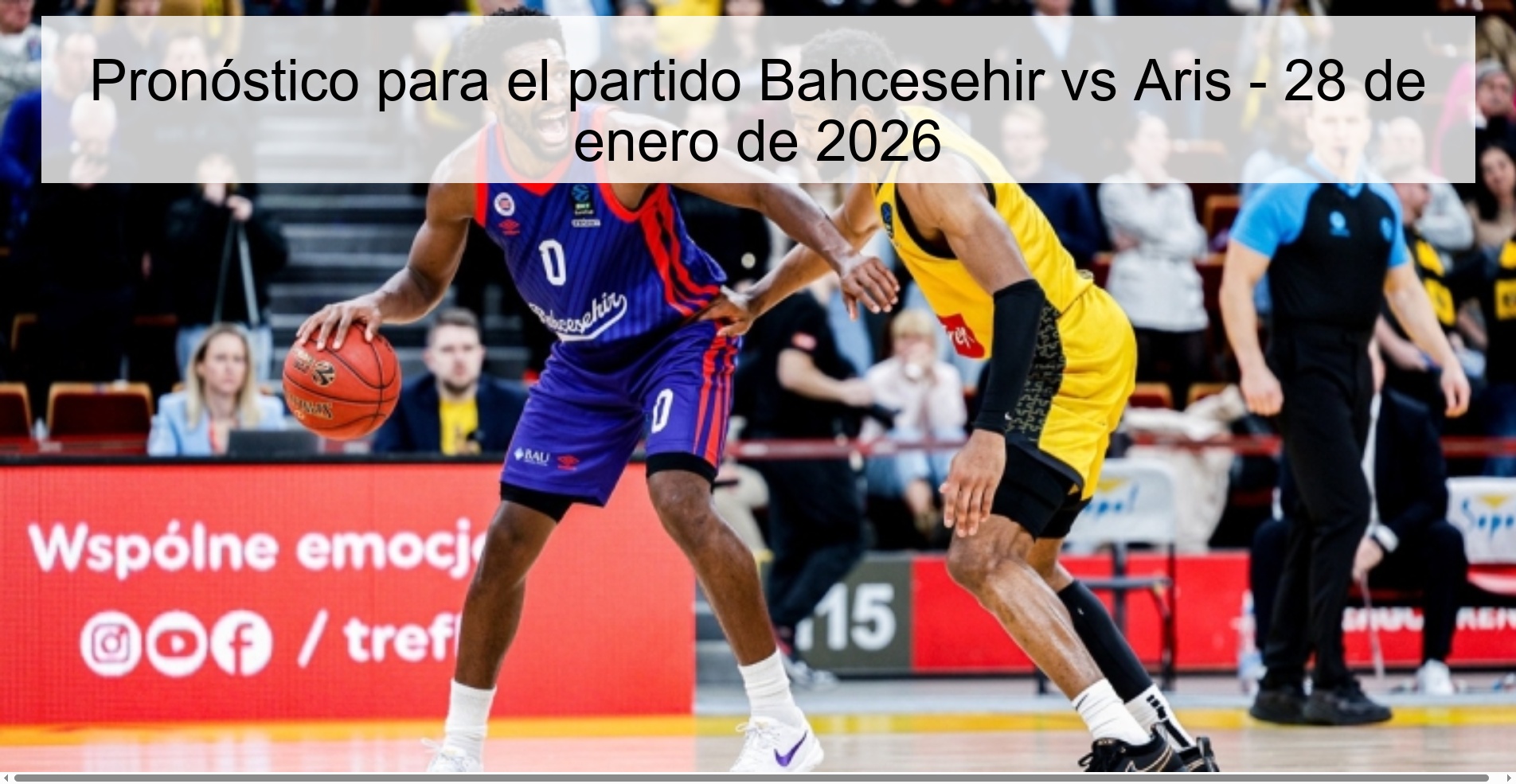 Prediction for the match Bahcesehir vs Aris – January 28, 2026