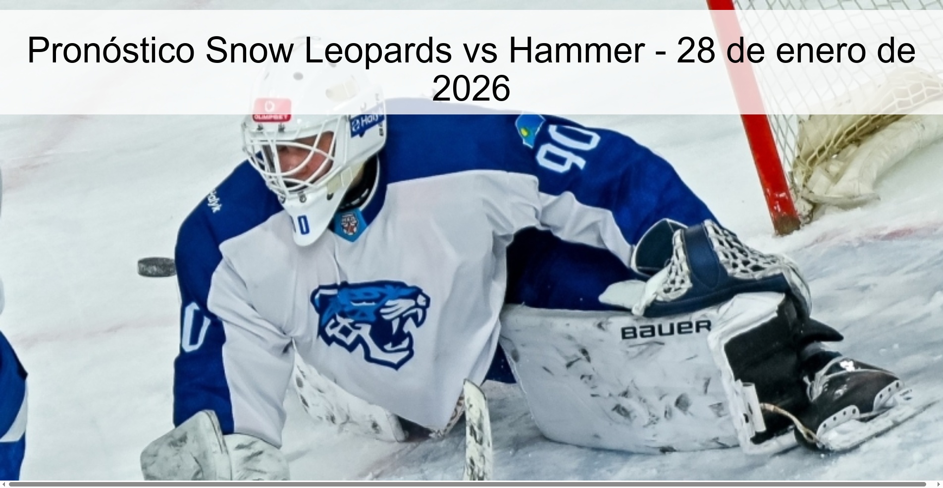 Pronóstico Snow Leopards vs Hammer - 28 de enero de 2026