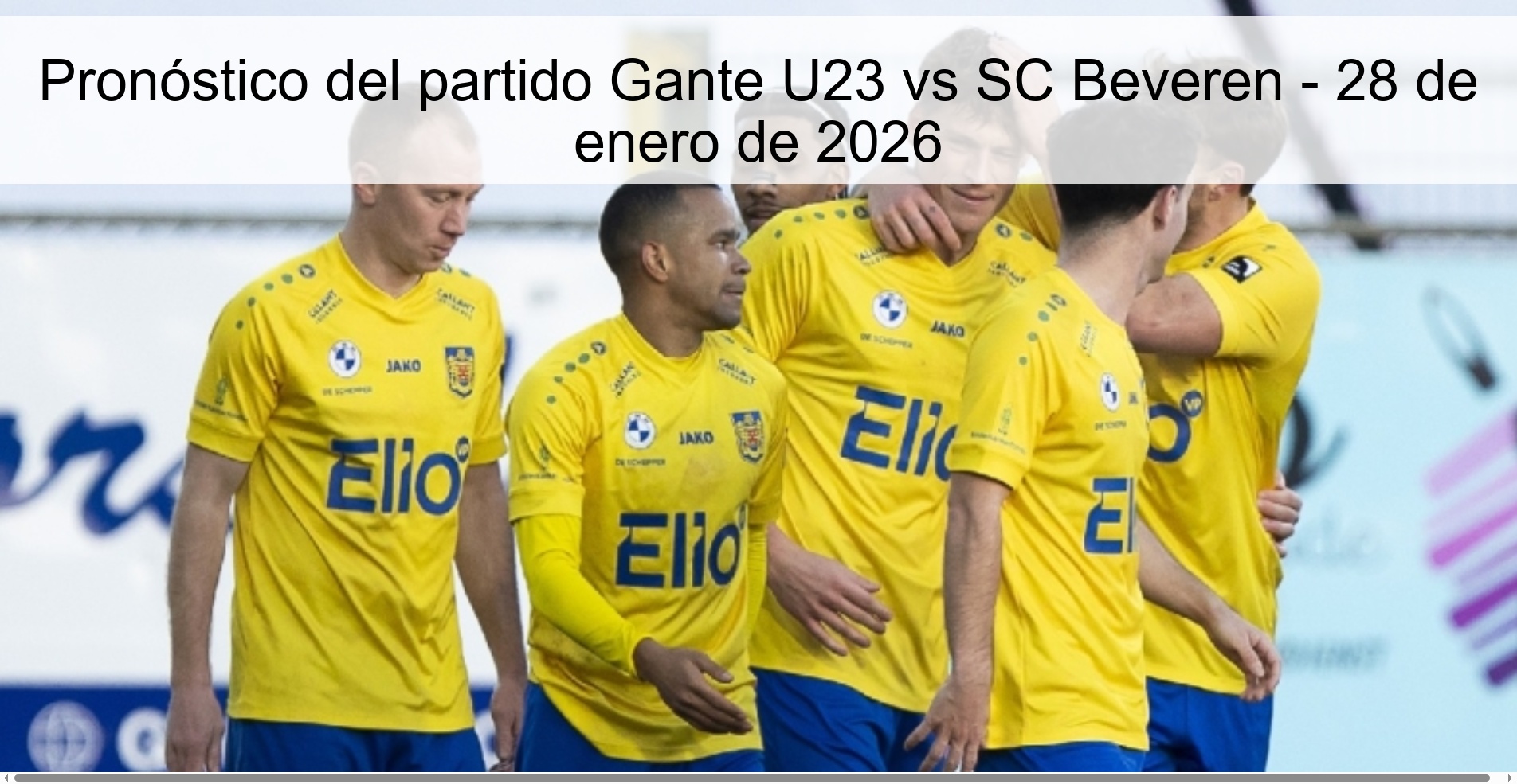 Pronóstico del partido Gante U23 vs SC Beveren - 28 de enero de 2026