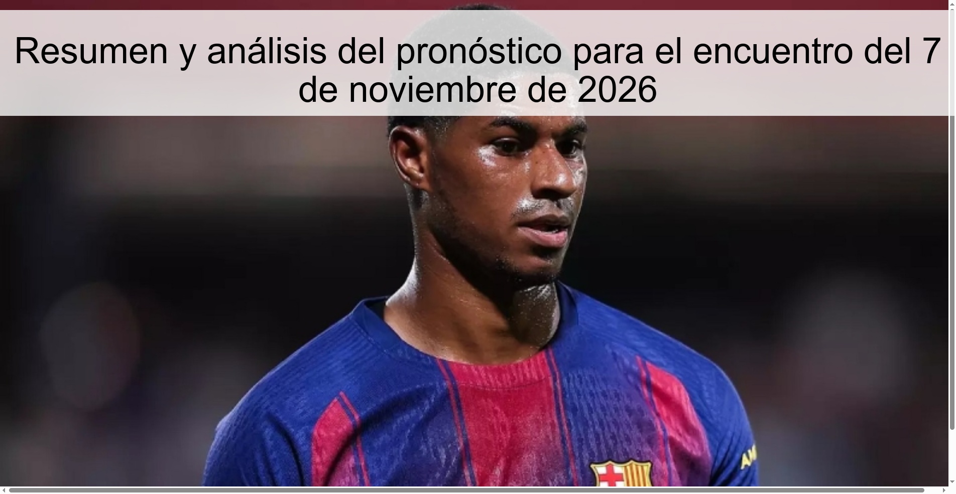 Summary and analysis of the forecast for the meeting on November 7, 2026