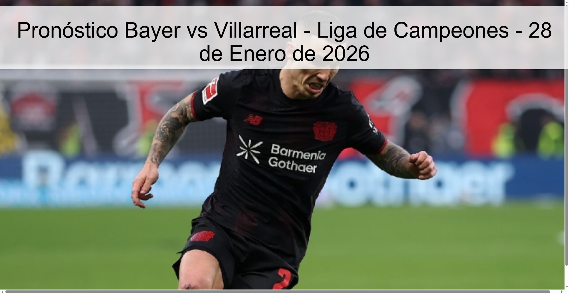 Bayer vs Villarreal Prediction - Champions League - January 28, 2026