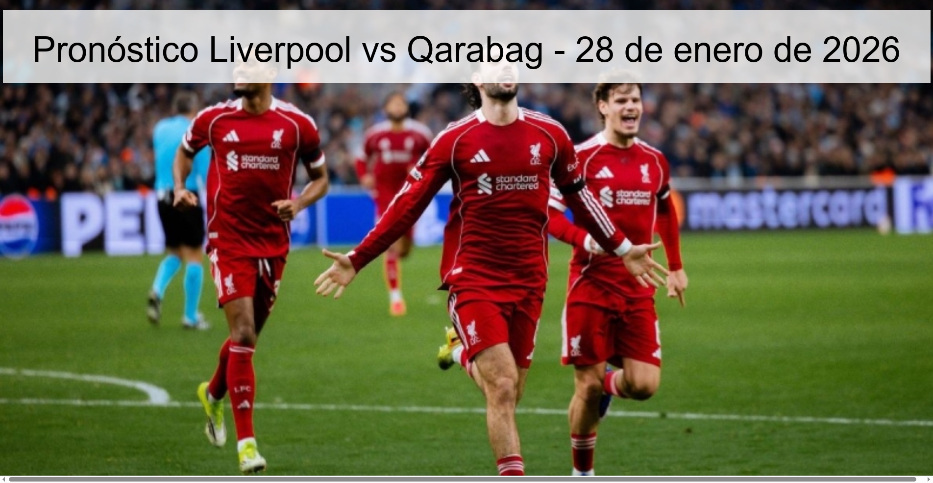 Pronóstico Liverpool vs Qarabag - 28 de enero de 2026