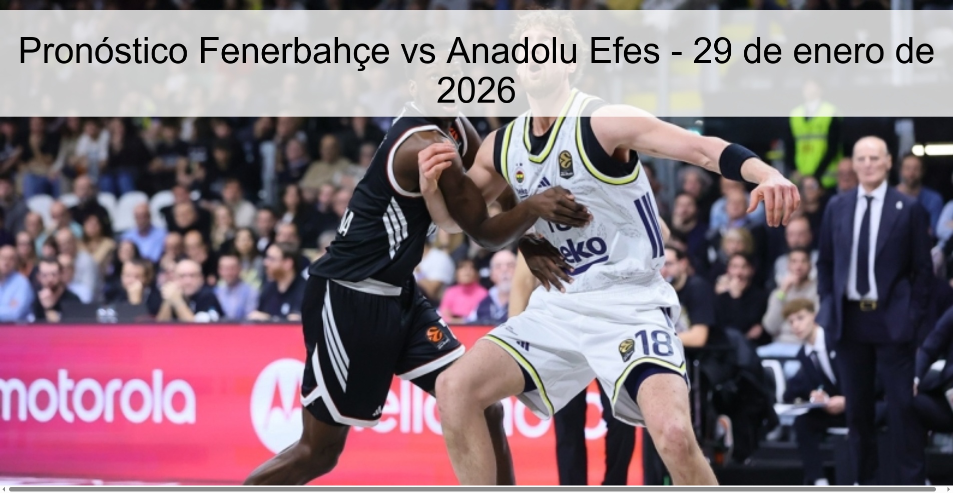 Pronóstico Fenerbahçe vs Anadolu Efes - 29 de enero de 2026