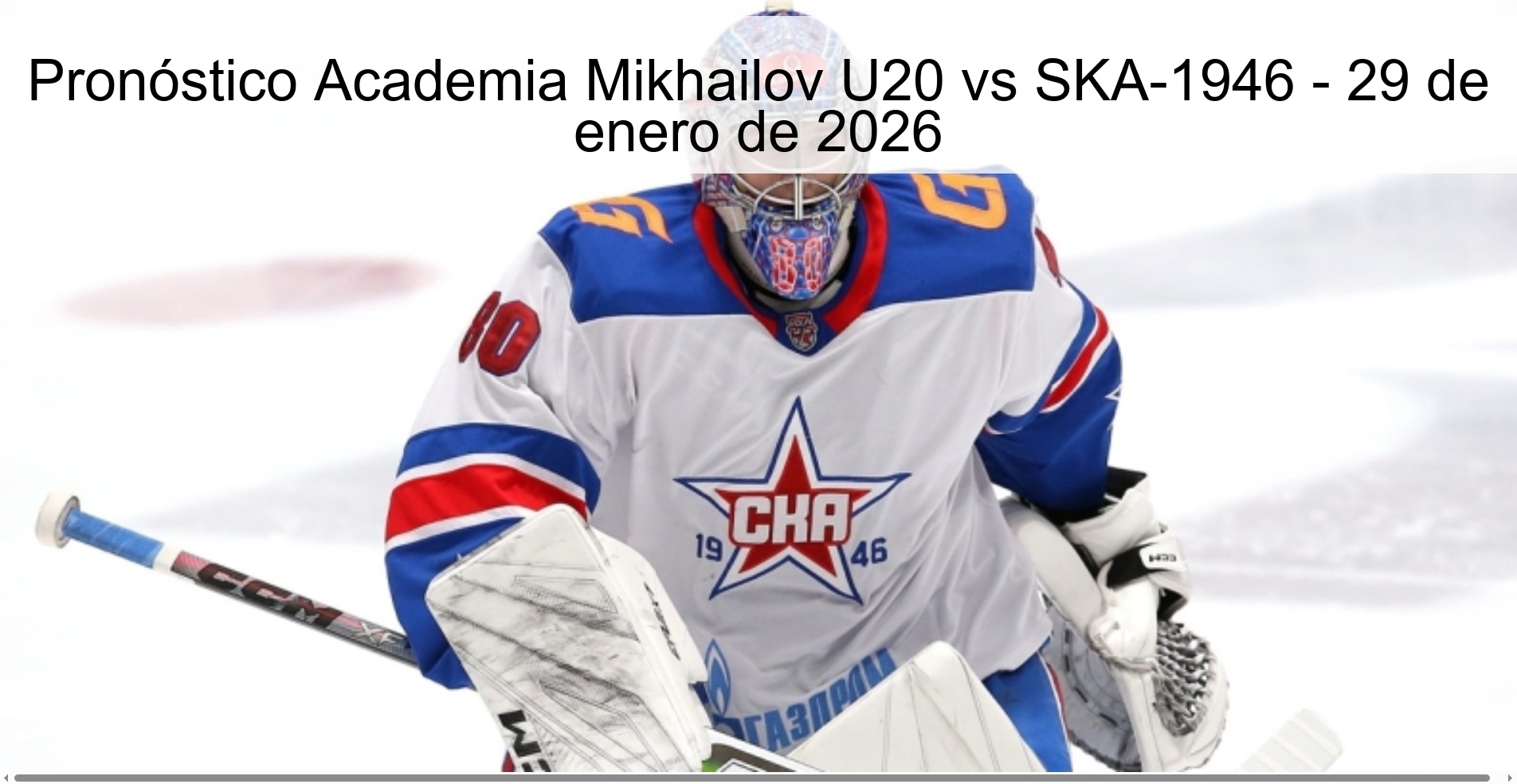 Pronóstico Academia Mikhailov U20 vs SKA-1946 - 29 de enero de 2026