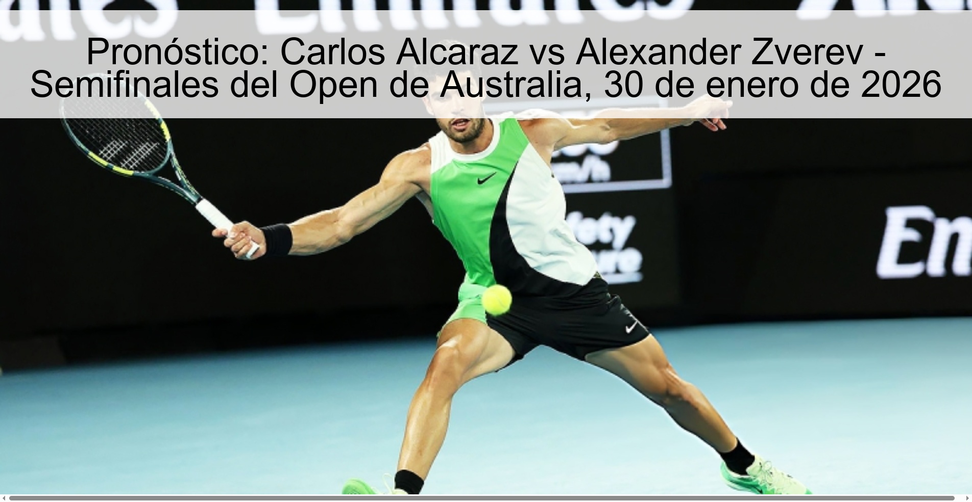 Prediction: Carlos Alcaraz vs Alexander Zverev - Australian Open Semifinals, January 30, 2026