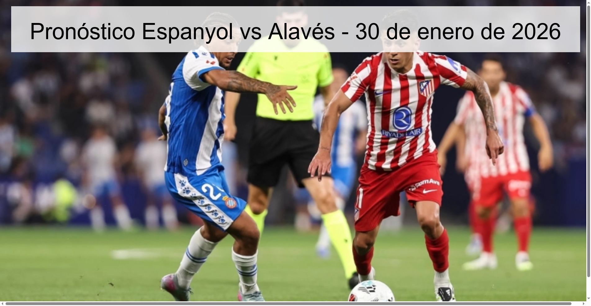 Espanyol vs Alavés Prediction - January 30, 2026